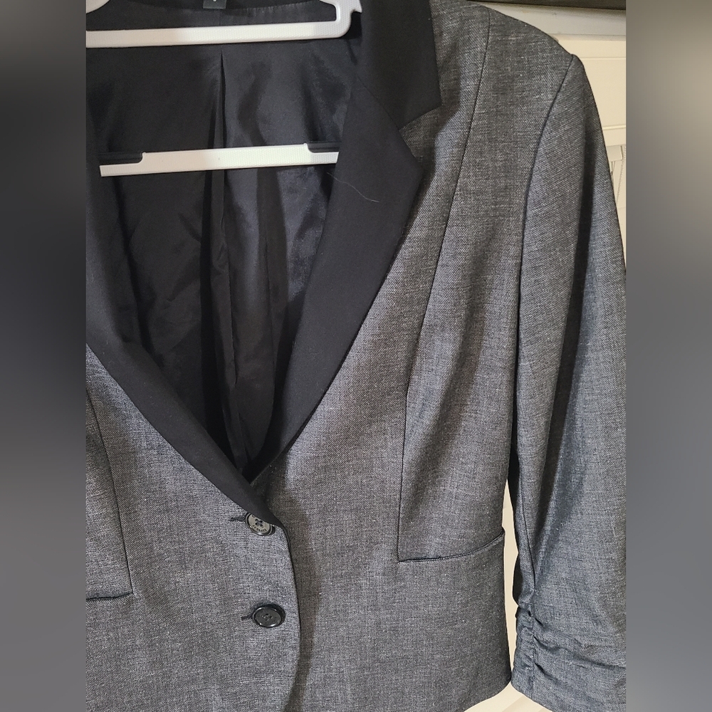 Express women's gray/black single-button fitted b… - image 9